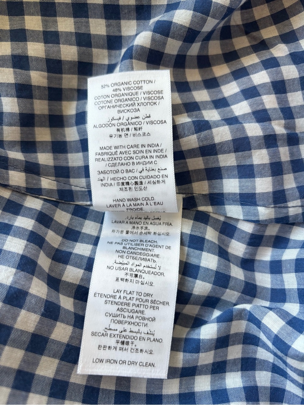 NWT Doen Emmaretta checked organic cotton-blend voile midi dress blue size XS - Picture 7 of 12